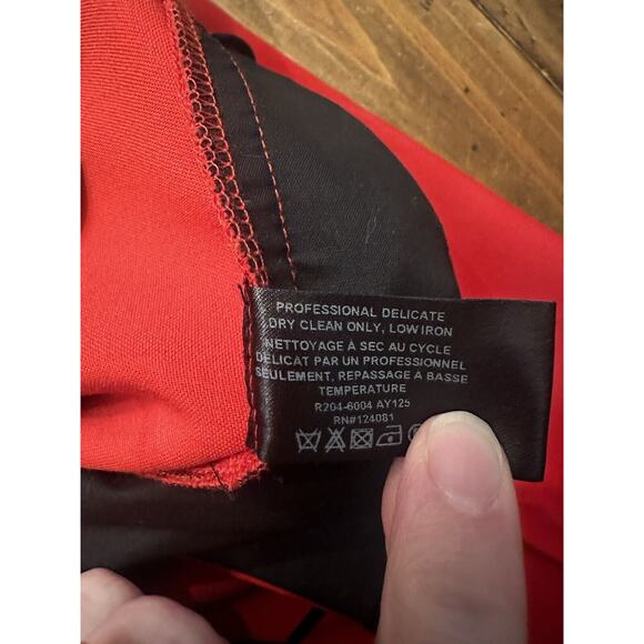 Proenza Schouler Size 6 Red Wool Blend Stretch Wide Leg Pants Pockets Luxury - Picture 10 of 16